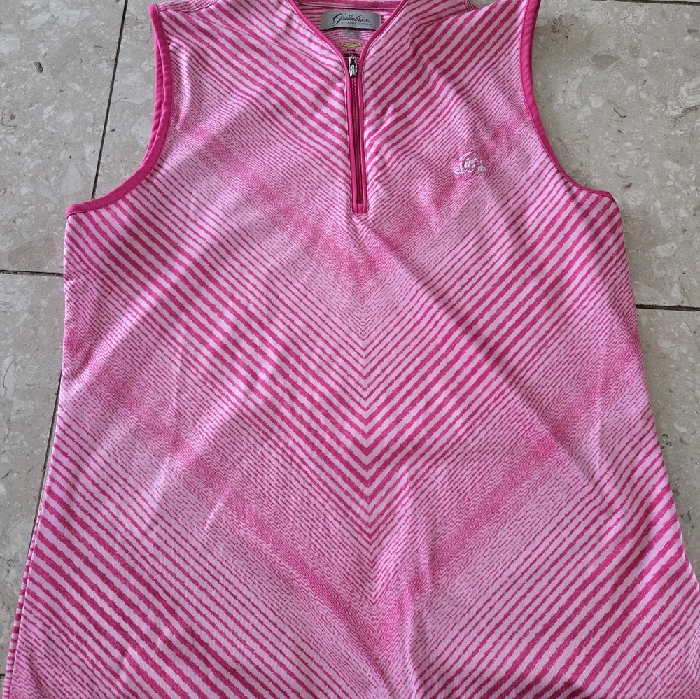 Women's The Greenbrier Greg Norman Sleeveless Golf Top - Pink - Large